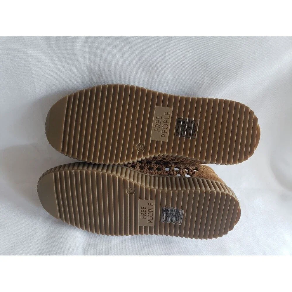 Free People Wimberly Woven Sneakers - Brown - Womens size 6.5 - NEW